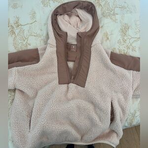 Free people shearling quarter zip